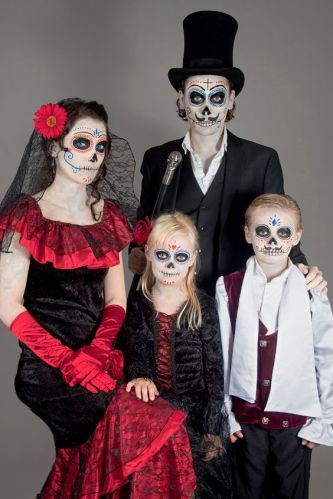 maquillage halloween famille